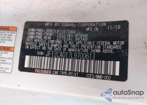 2020 Subaru Brz Ts from USA, damaged, VIN JF1ZCAD17L9700613